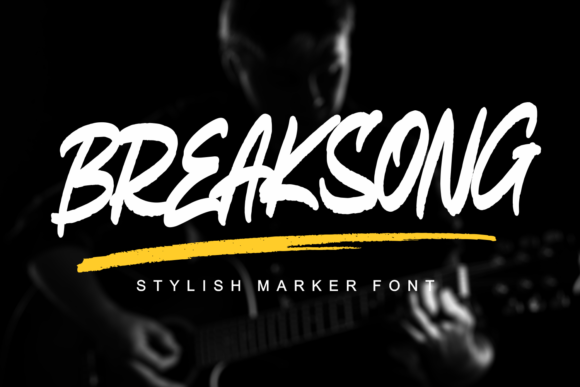 Breaksong: A Stylish Brushed Display Font for Handmade Creators