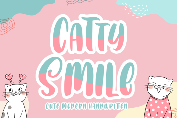 Catty Smile: A Joyful Display Font for Handmade Creators