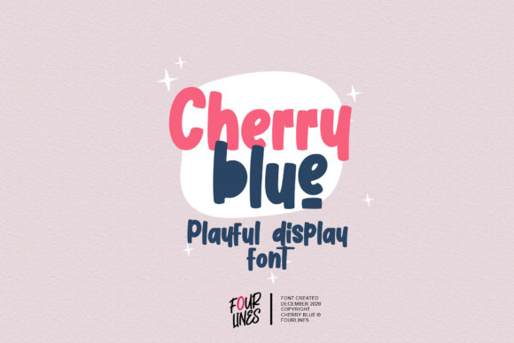Cherry Blue: A Playful Display Font for Friendly Digital Brands