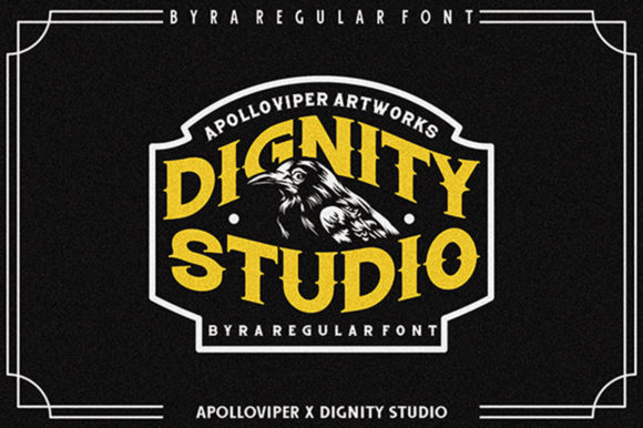 Dignity Studio: A Bold, Vintage Display Font for Real Small Businesses