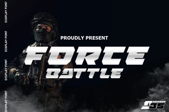 Force Battle: A Bold Display Font for Handmade Products