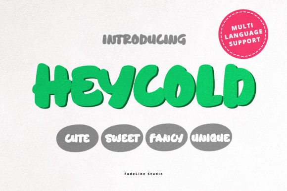 Heycold: A Bubbly Display Font That Delivers Joy—Not Just Quirk