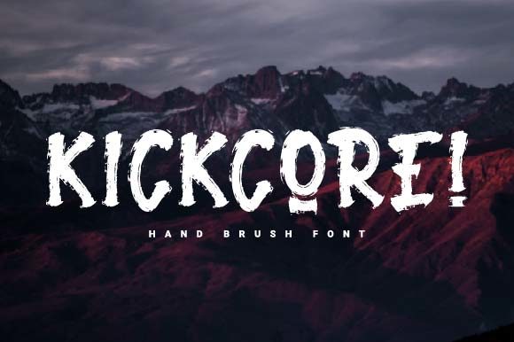 Kickcore: A Horror-Inspired Display Font for Bold Digital Identity
