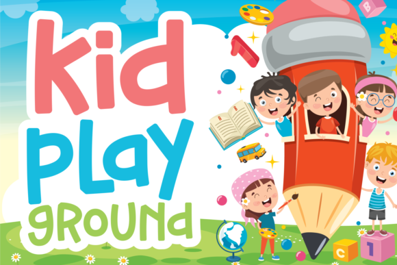 Kid Play Ground: A Whimsical Display Font That Brings Joy to Real Business Branding