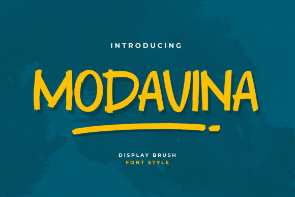 Modavina: A Casual Brushed Display Font That Fits Real Web Projects