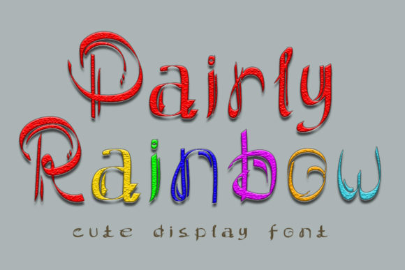 Pairly Rainbow: A Playful Display Font for Joyful Branding